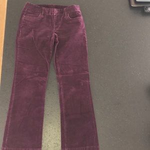 Dark purple corduroy pants